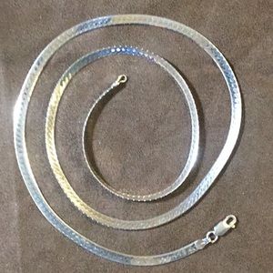 Vintage Unisex Herringbone HCT 925 CAN flat chain